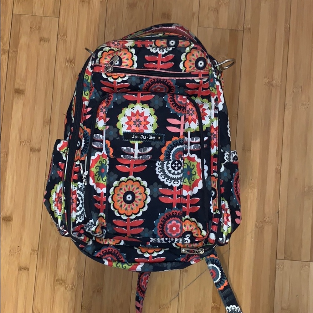 Ju-Ju-Be Be Right Back Dancing Dahlias Diaper Bag